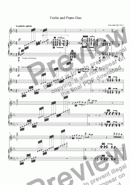 page one of Violin and Piano Duo Op.2 No.2