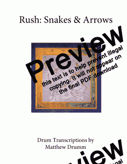 page one of Snakes & Arrows - Rush (complete album)