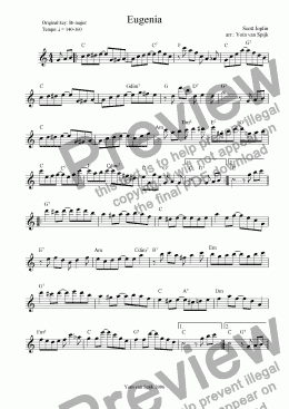 page one of Eugenia - Lead Sheet