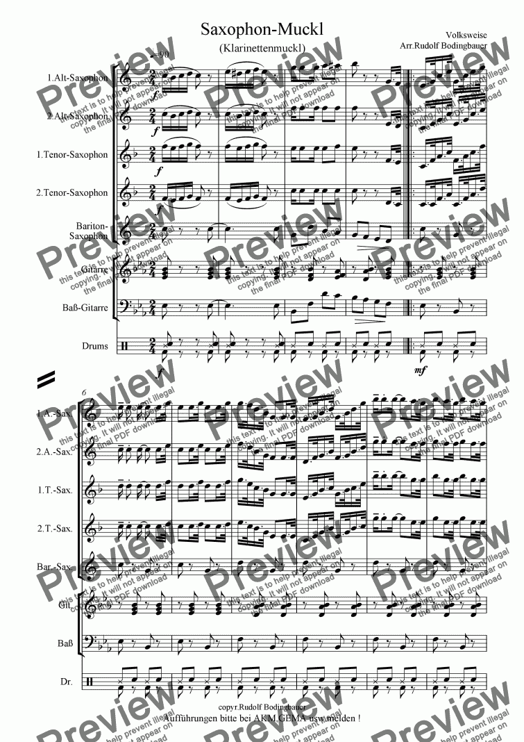 page one of Saxophon-Muckl (Saxophone u.Begl)