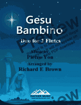 page one of Gesu Bambino - Flute Duo