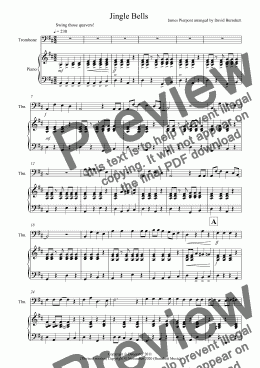page one of Jingle Bells (Jazzy Style!) for Trombone and Piano