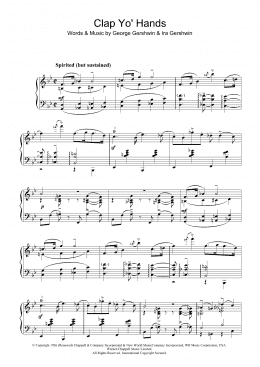 page one of Clap Yo' Hands (Piano Solo)