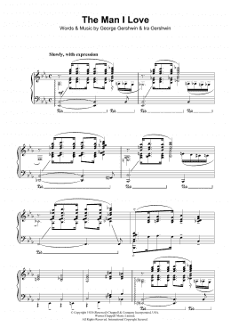 page one of The Man I Love (Piano Solo)