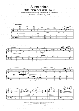 page one of Summertime (from Porgy And Bess) (Piano Solo)