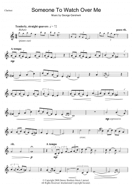 page one of Someone To Watch Over Me (Clarinet Solo)