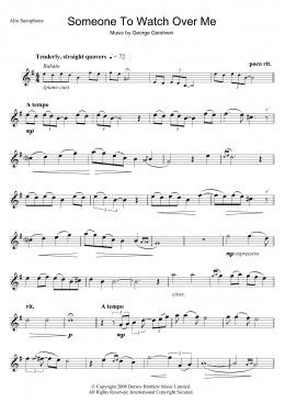page one of Someone To Watch Over Me (Alto Sax Solo)