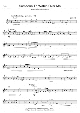 page one of Someone To Watch Over Me (Violin Solo)