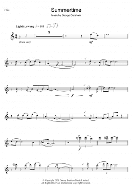 page one of Summertime (Flute Solo)