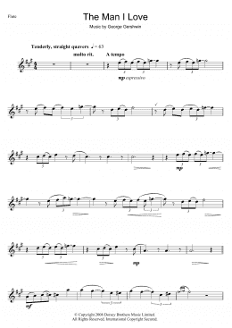 page one of The Man I Love (Flute Solo)