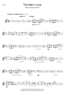 page one of The Man I Love (Violin Solo)