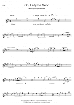 page one of Oh, Lady, Be Good (Flute Solo)