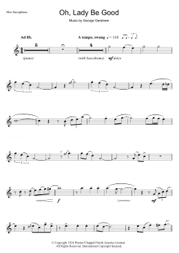 page one of Oh, Lady, Be Good (Alto Sax Solo)