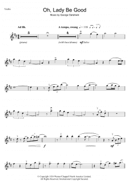 page one of Oh, Lady, Be Good (Violin Solo)