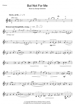 page one of But Not For Me (Clarinet Solo)
