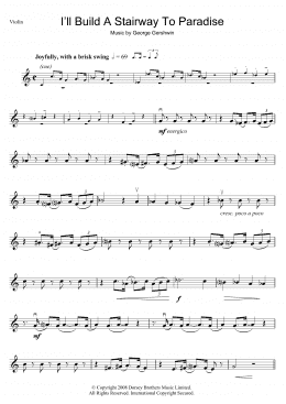 page one of I'll Build A Stairway To Paradise (Violin Solo)