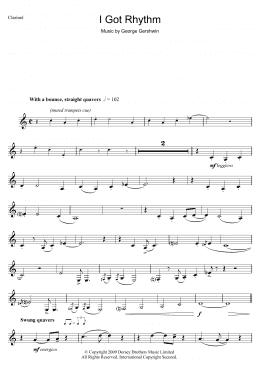 page one of I Got Rhythm (Clarinet Solo)