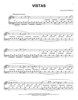 page one of Vistas (Piano Solo)