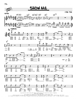 page one of Show Me (Real Book – Melody & Chords)