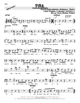 page one of Fire (Real Book – Melody & Chords)