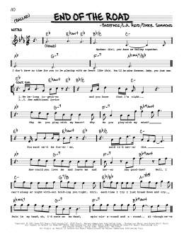 page one of End Of The Road (Real Book – Melody & Chords)