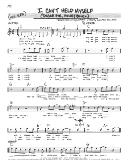 page one of I Can't Help Myself (Sugar Pie, Honey Bunch) (Real Book – Melody & Chords)