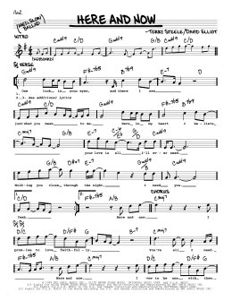 page one of Here And Now (Real Book – Melody & Chords)