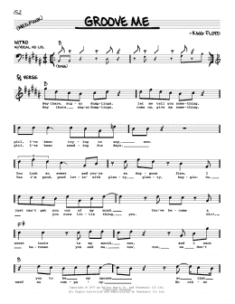 page one of Groove Me (Real Book – Melody & Chords)