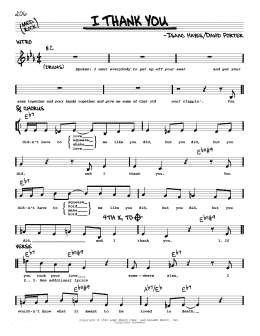 page one of I Thank You (Real Book – Melody & Chords)