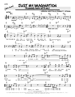 page one of Just My Imagination (Running Away With Me) (Real Book – Melody & Chords)