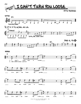 page one of I Can't Turn You Loose (Real Book – Melody & Chords)
