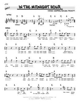page one of In The Midnight Hour (Real Book – Melody & Chords)