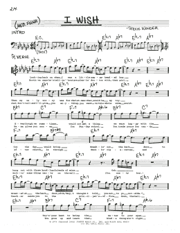 page one of I Wish (Real Book – Melody & Chords)