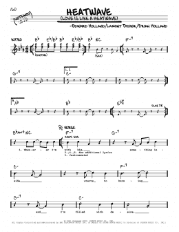 page one of Heatwave (Love Is Like A Heatwave) (Real Book – Melody & Chords)