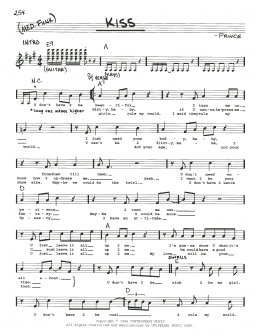 page one of Kiss (Real Book – Melody & Chords)