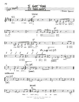 page one of I Got You (I Feel Good) (Real Book – Melody & Chords)