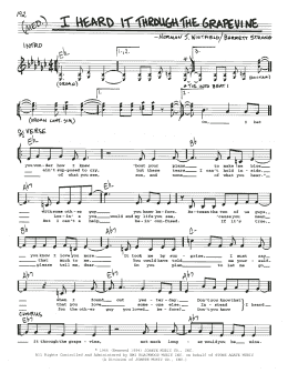 page one of I Heard It Through The Grapevine (Real Book – Melody & Chords)