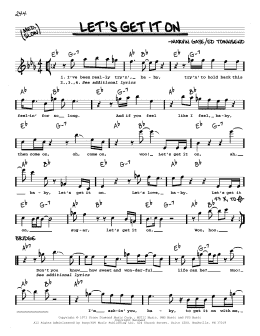 page one of Let's Get It On (Real Book – Melody & Chords)