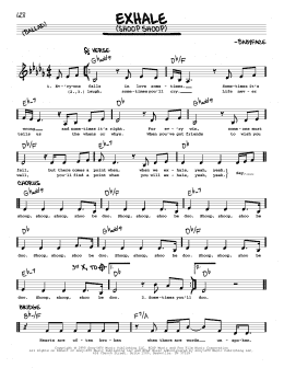 page one of Exhale (Shoop Shoop) (Real Book – Melody & Chords)