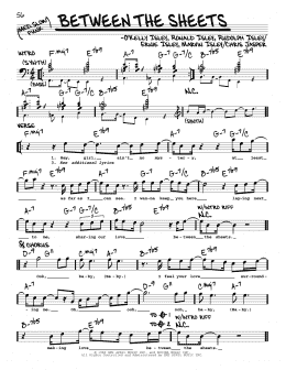 page one of Between The Sheets (Real Book – Melody & Chords)