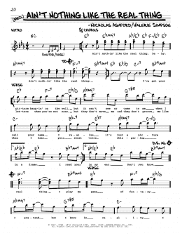 page one of Ain't Nothing Like The Real Thing (Real Book – Melody & Chords)