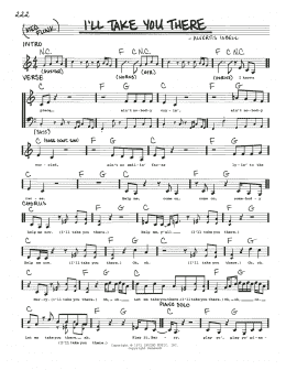 page one of I'll Take You There (Real Book – Melody & Chords)
