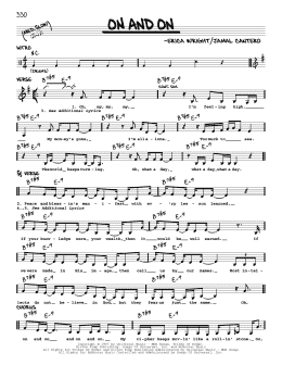 page one of On And On (Real Book – Melody & Chords)