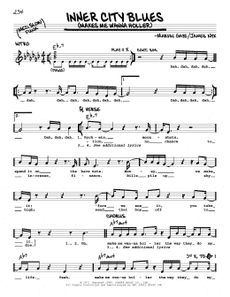 page one of Inner City Blues (Make Me Wanna Holler) (Real Book – Melody & Chords)