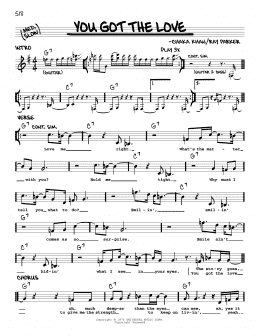 page one of You Got The Love (Real Book – Melody & Chords)