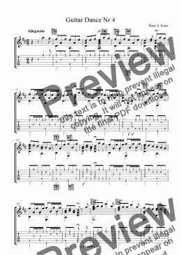 page one of Guitar 4, D-major