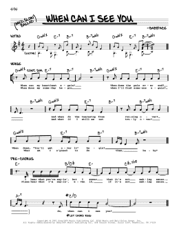 page one of When Can I See You (Real Book – Melody & Chords)