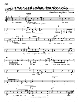 page one of I've Been Loving You Too Long (Real Book – Melody & Chords)