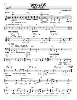 page one of Doo Wop (That Thing) (Real Book – Melody & Chords)