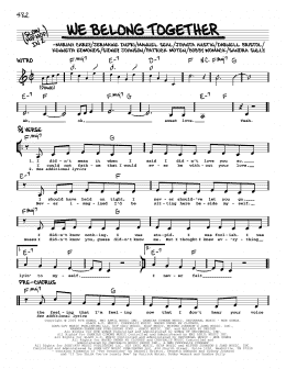 page one of We Belong Together (Real Book – Melody & Chords)